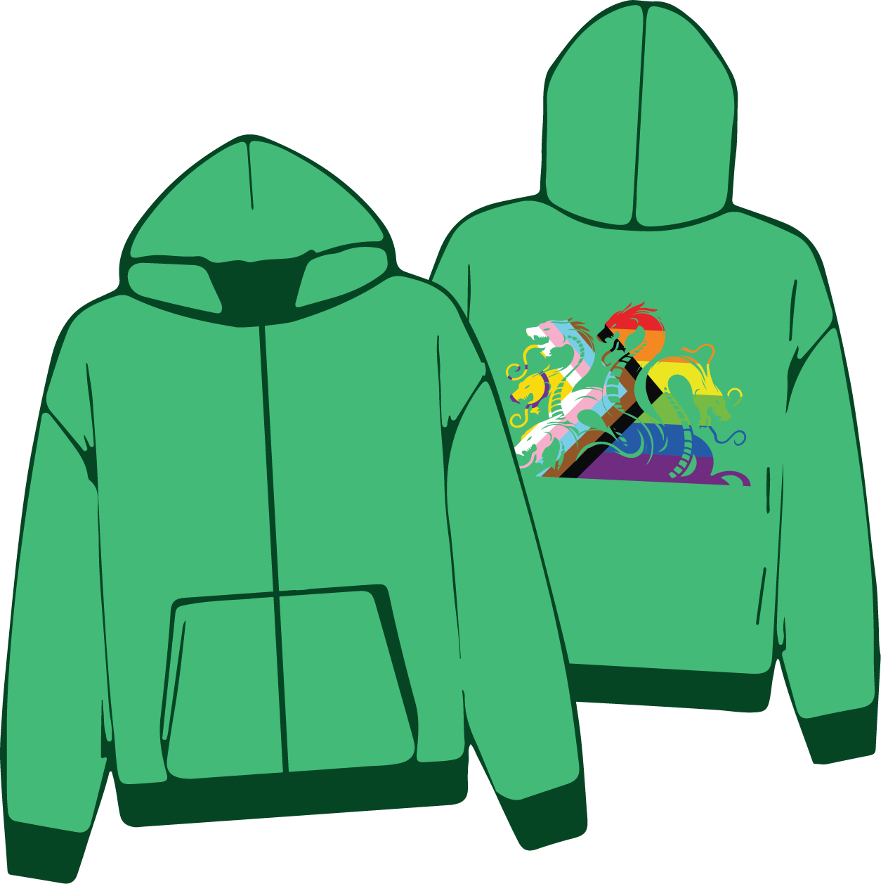 Progress Pride-dra Hoodie