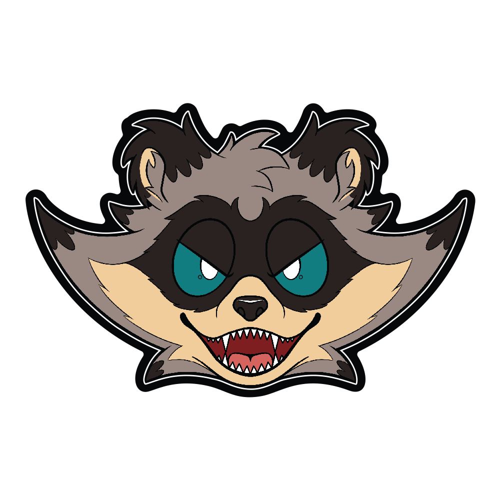 Lucky Raccoon Sticker