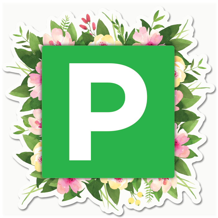 L Plate and P Plate Floral Stickers