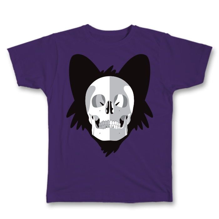 Greyscale Canine Fursuit Skull Tee