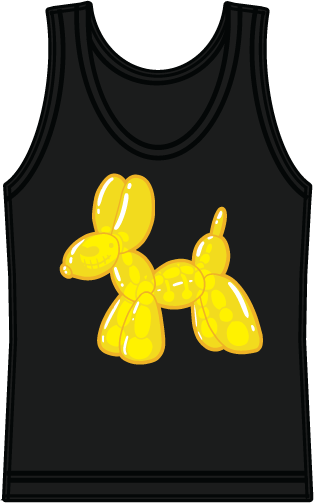 Skelly Balloon Dog Tank top [UV Reactive]