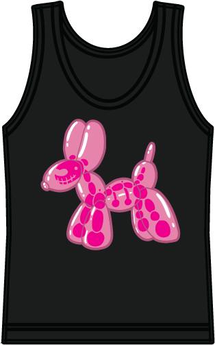 Skelly Balloon Dog Tank top [UV Reactive]