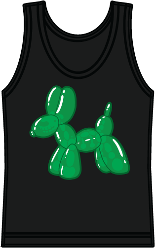 Skelly Balloon Dog Tank top [UV Reactive]