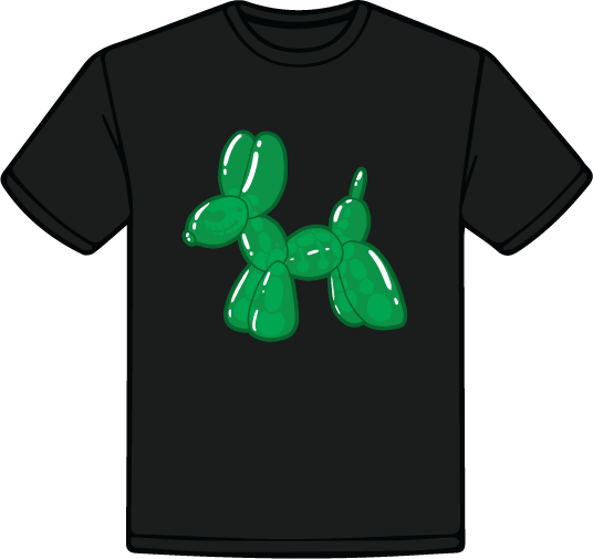 Skelly Balloon Dog Shirt [UV Reactive]