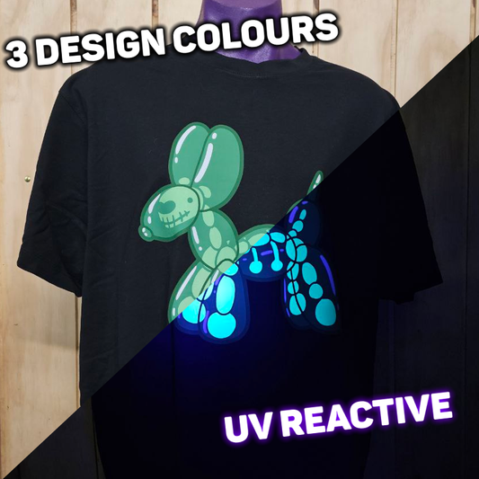 Skelly Balloon Dog Shirt [UV Reactive]