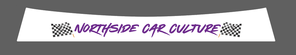 Northside Car Culture windscreen banner - Purple