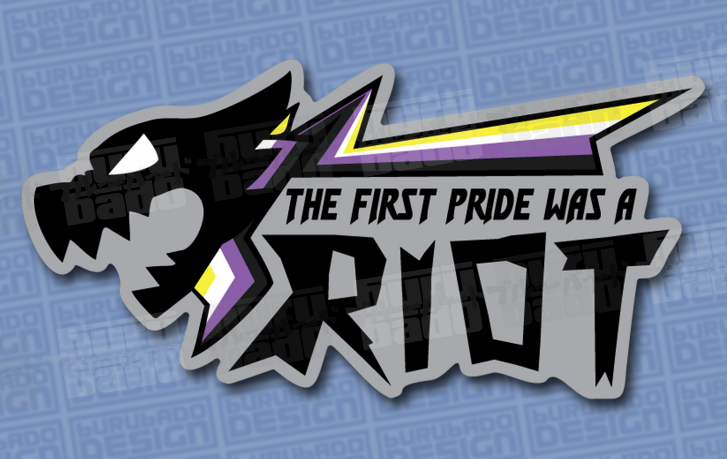 THE FIRST PRIDE WAS A RIOT Large stickers