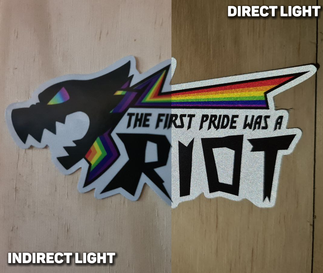 THE FIRST PRIDE WAS A RIOT Premium Reflective Stickers