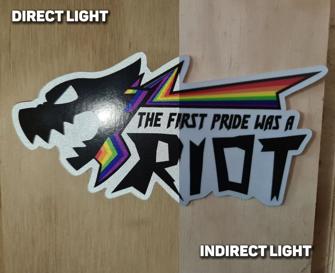 THE FIRST PRIDE WAS A RIOT Premium Reflective Stickers – Burubado