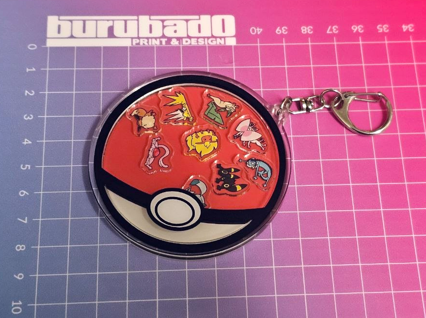 Eebees Shaker Acrylic Keychain