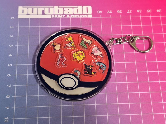 Eebees Shaker Acrylic Keychain