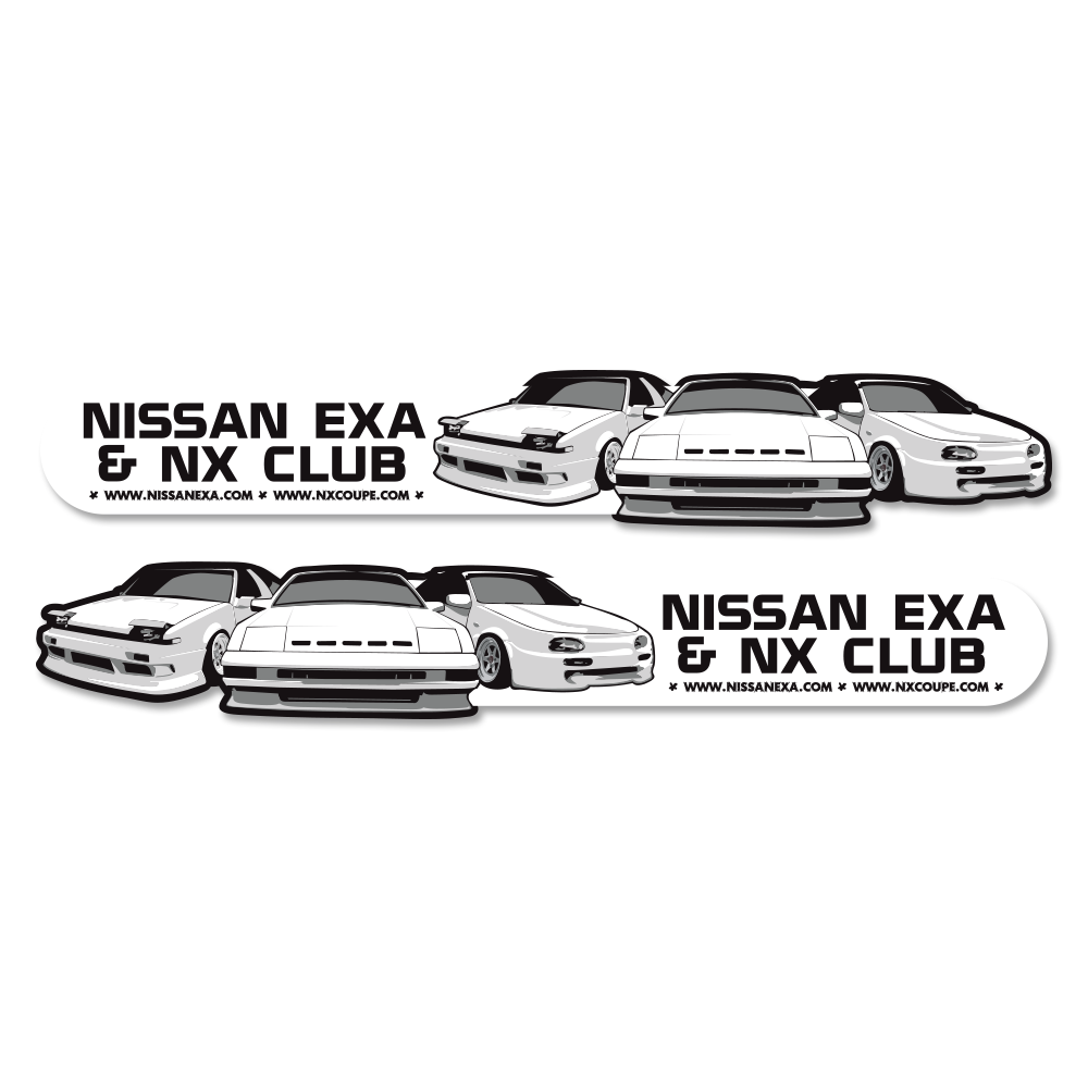 EXA/NX Club Printed Sticker Matching Pair - Small