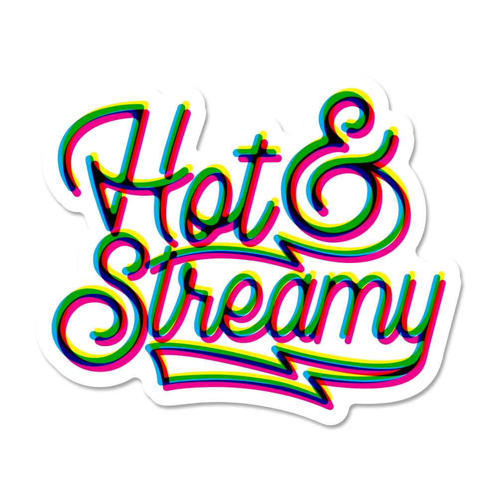 Hot And Streamy "3D" Sticker