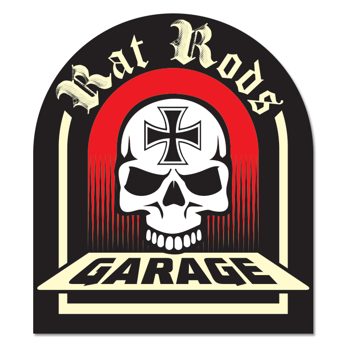 Rat Rods Garage Sticker