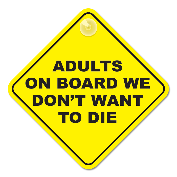 Adults on Board Sticker