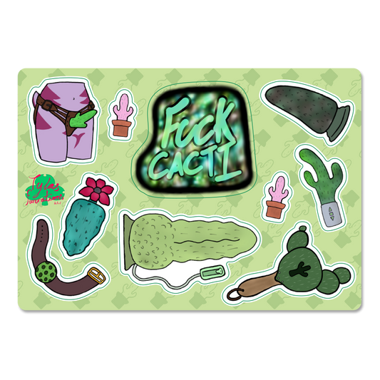 Fuck Cacti Sticker Sheet