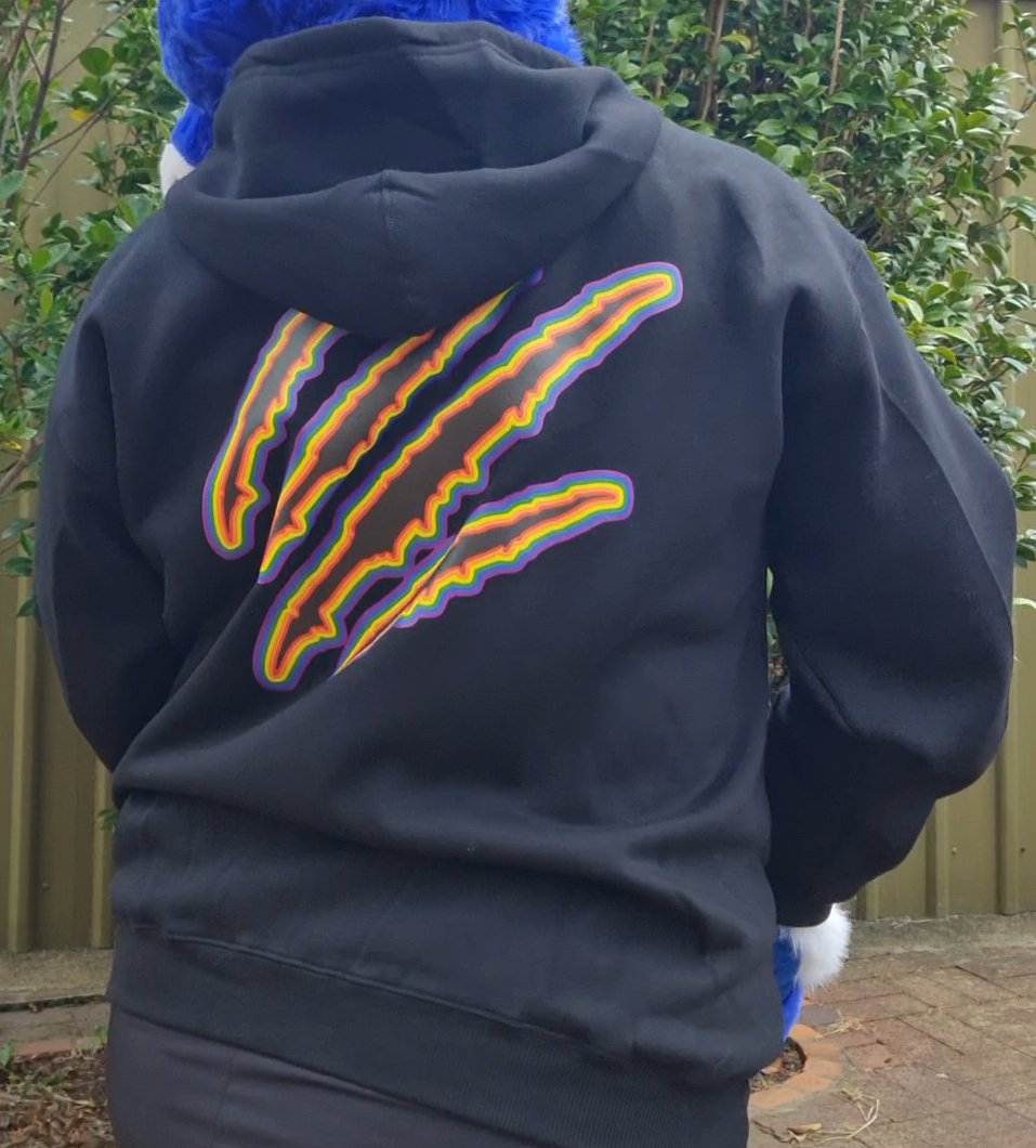 Rainbow wolf hoodie 2025