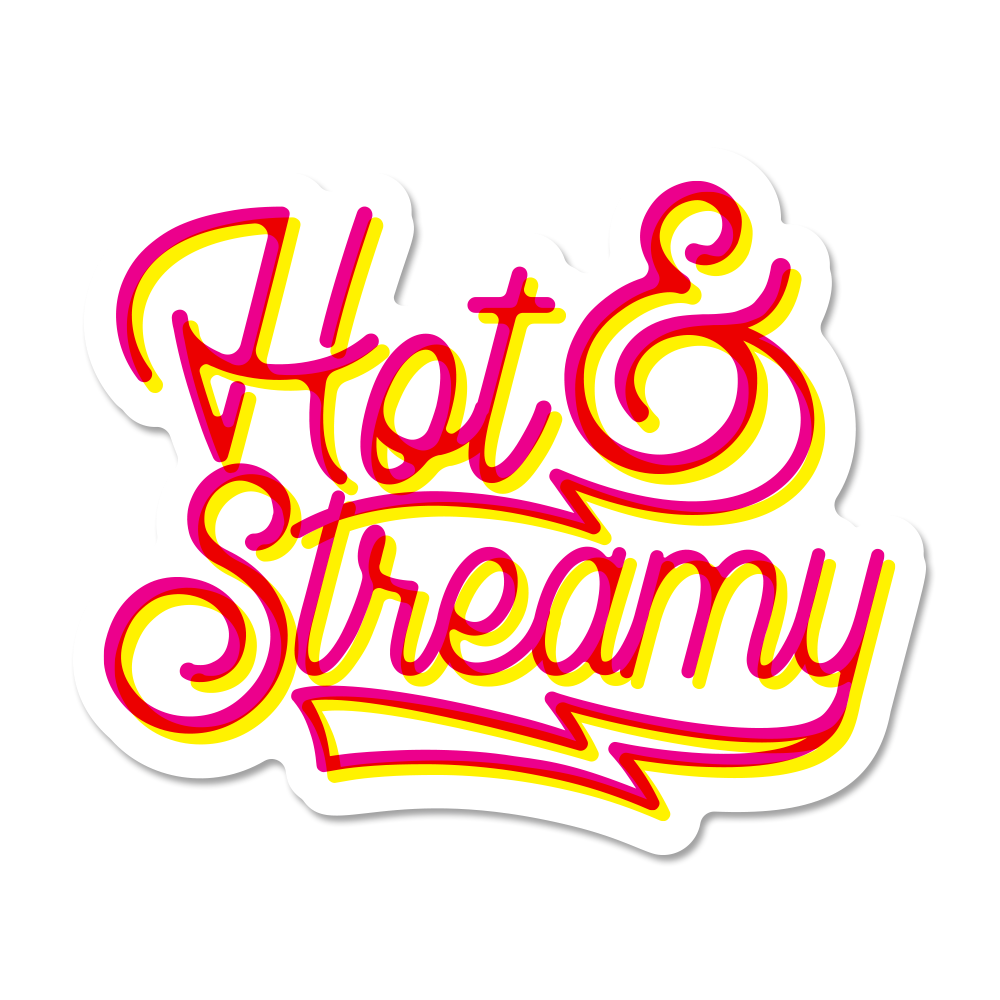 Hot And Streamy "3D" Sticker