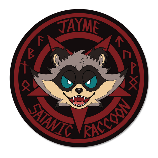 JaymE Satanic Raccoon Sticker