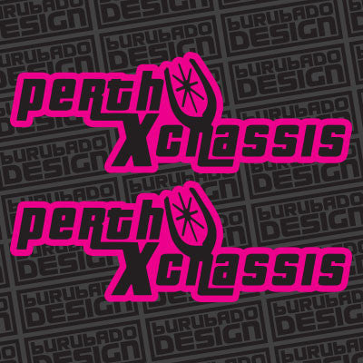 Perth X Chassis Printed Sticker - Small PAIR