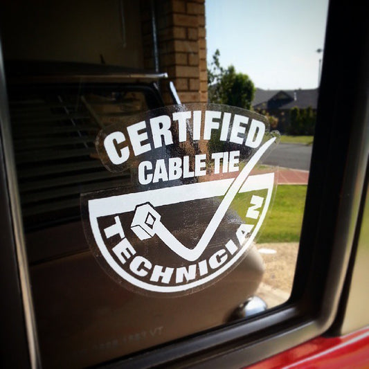 Cable Tie Technician Sticker