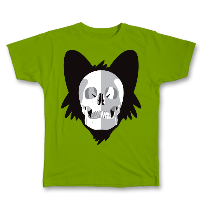 Greyscale Canine Fursuit Skull Tee