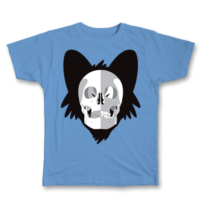 Greyscale Canine Fursuit Skull Tee