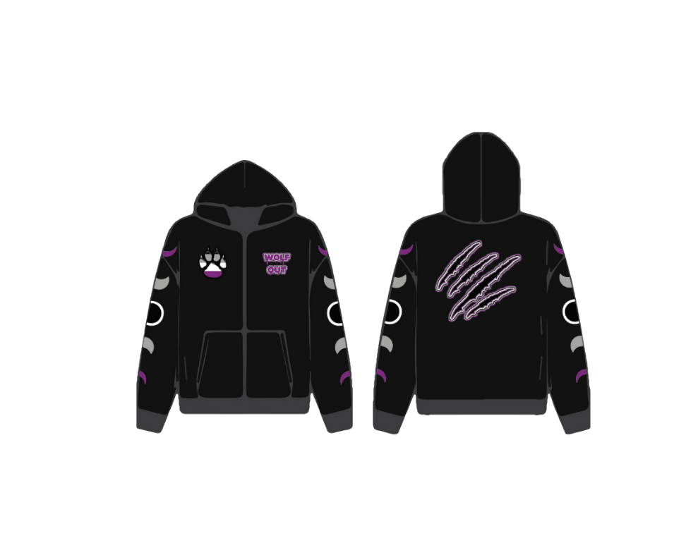 Ace "WOLF OUT" Double Sided Hoodie