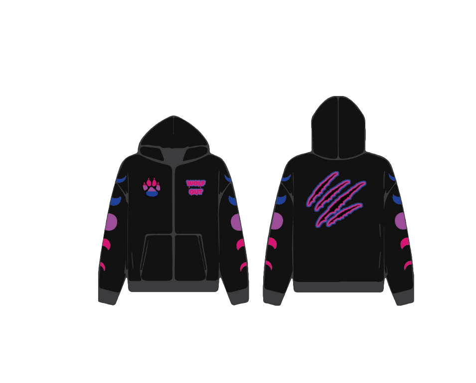 Bi "WOLF OUT" Double Sided Hoodie