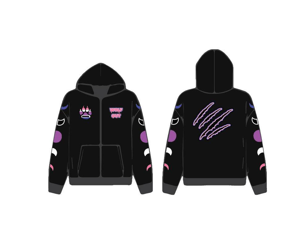 Gender Fluid "WOLF OUT" Double Sided Hoodie