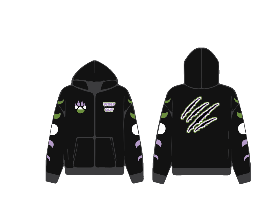 Genderqueer "WOLF OUT" Double Sided Hoodie