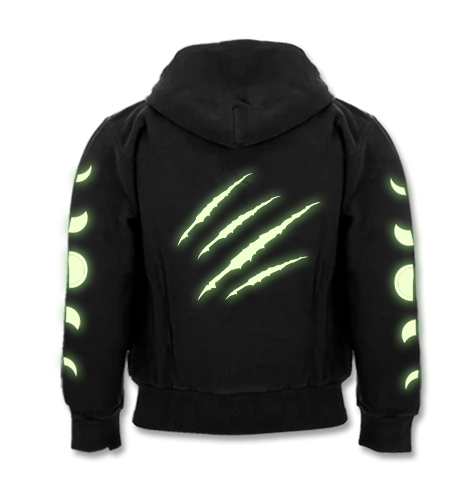 Glow-in-the-dark "WOLF OUT" Double Sided Hoodie