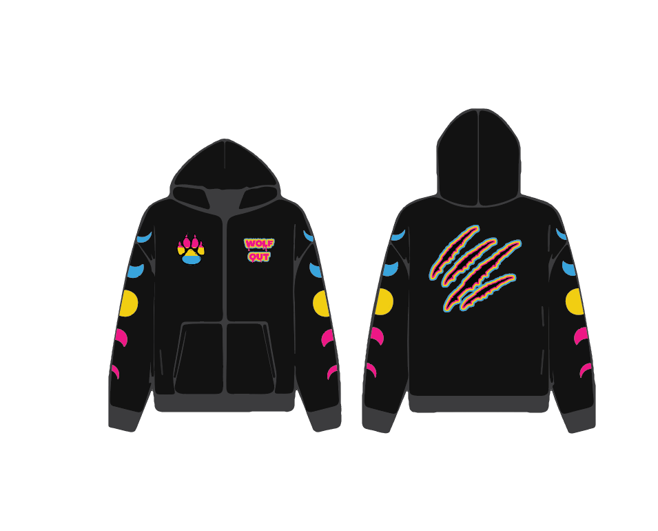 Pan "WOLF OUT" Double Sided Hoodie