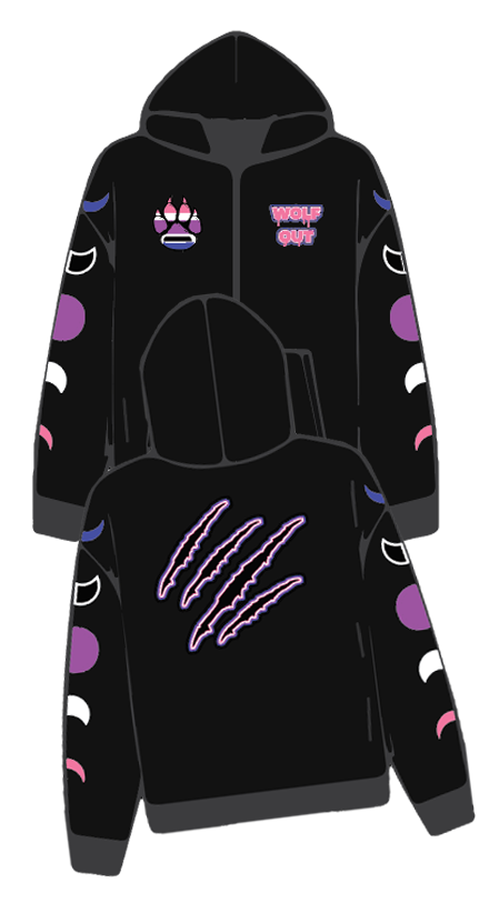 Gender Fluid "WOLF OUT" Double Sided Hoodie