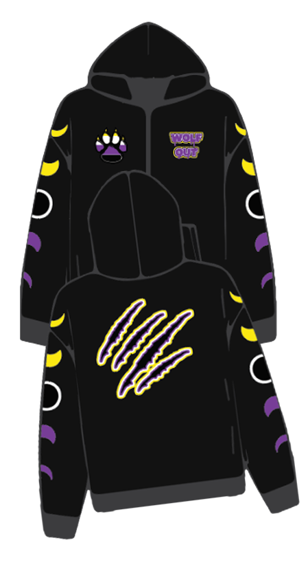 Non-Binary "WOLF OUT" Double Sided Hoodie