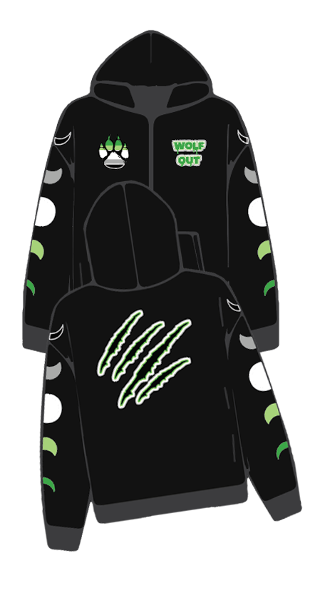 Aro "WOLF OUT" Double Sided Hoodie